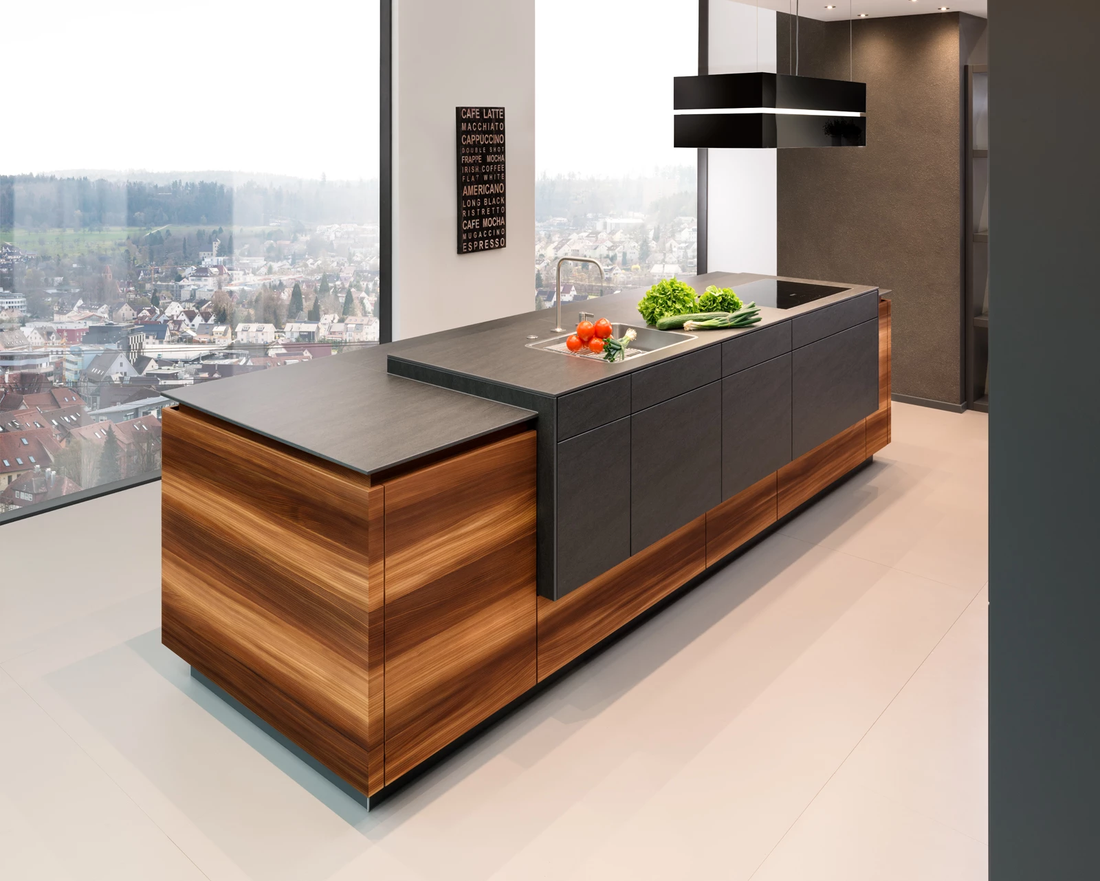 Modern Terralux frameless custom kitchen